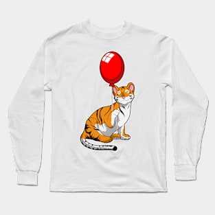 Tiger with Balloon Long Sleeve T-Shirt